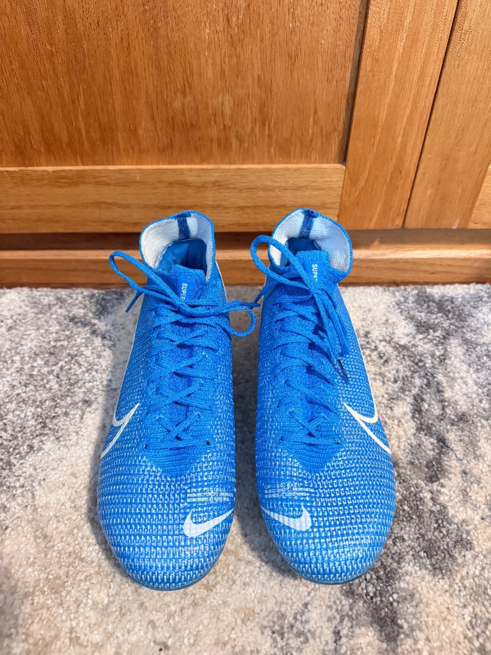 Nike Mercurial Superfly 7 Elite MDS FG Cleats Blue White Size Men's 7